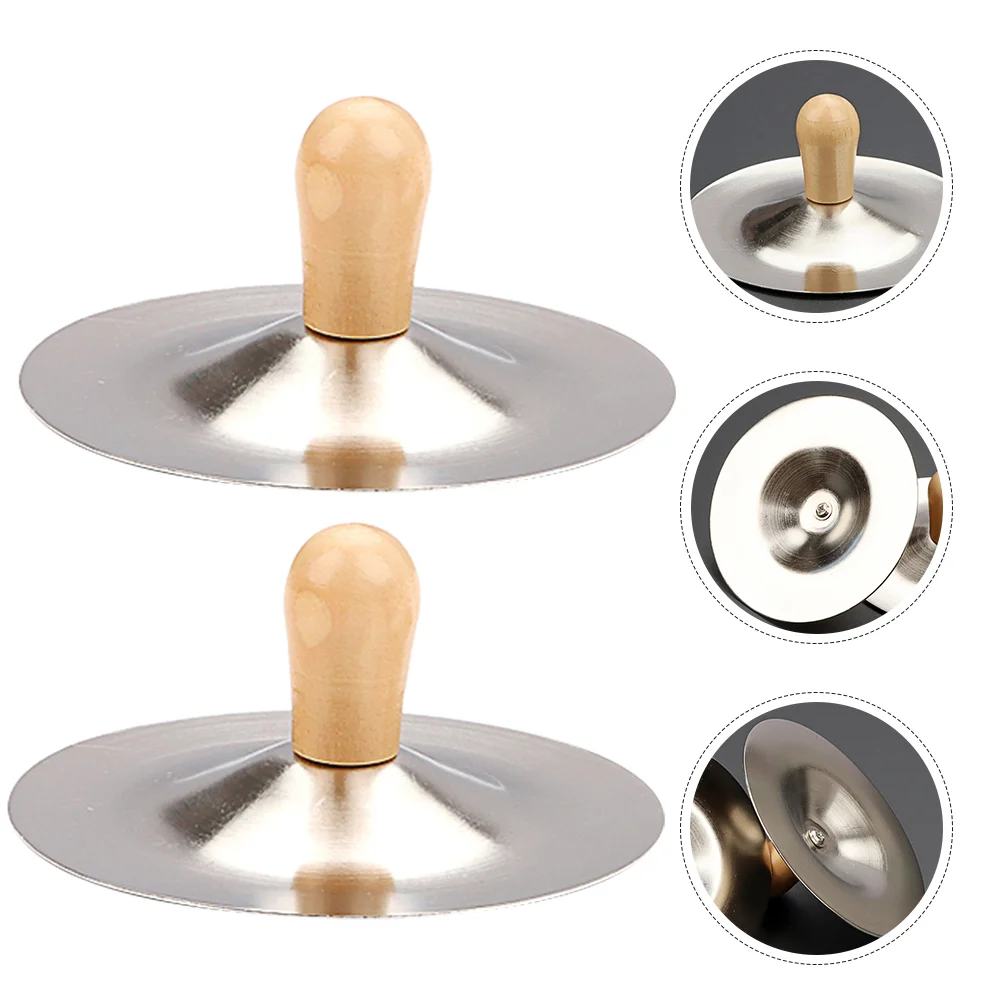

2 Pcs Cymbal Small Gong Finger Cymbals for Belly Dancing Percussion Metal Child