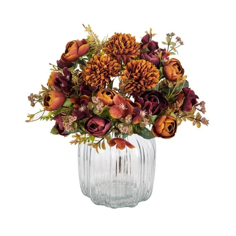 Künstliche Blumen Billiger Tee Rose Knospen Diy Candy Box Vase für Home Zimmer Dekor Weihnachten Garland Wedding Bouquet Seide Hortensien – Detail 6