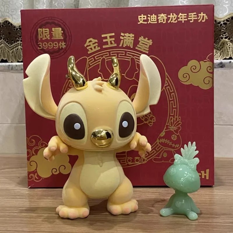 Disney The Year Of Dragon Limited Series Stitch Anime Figurine Cartoon Collectible Desktop Ornaments Birthday Gift Children Toys