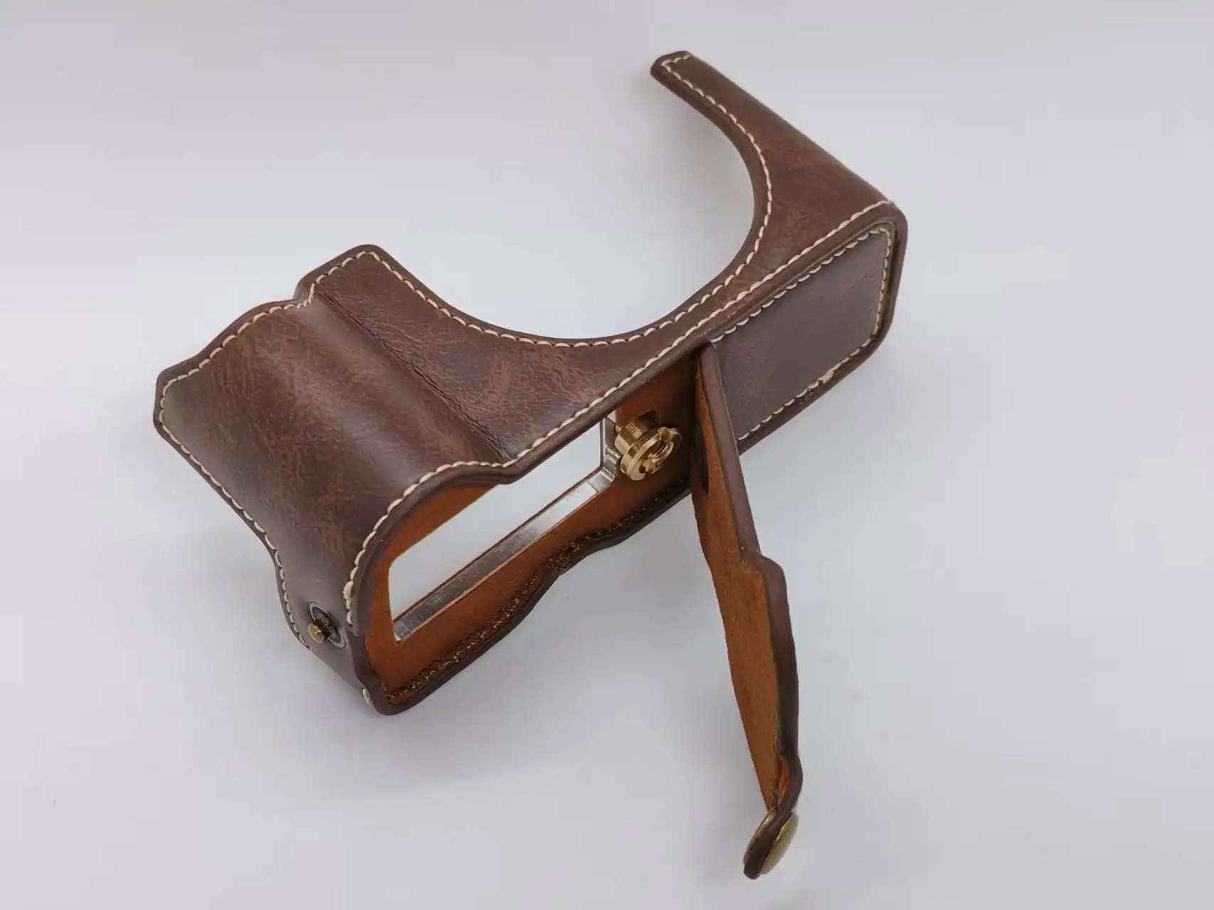 Camera Bag Bottom Case For  V1  PU Leather Half Body Set Cover With Battery Opening  Mirrorless System Camera