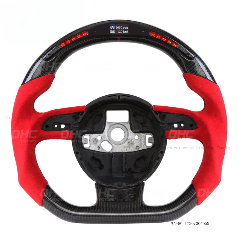Suitable for Audi RS RS3 RS4 RS5 LED intelligent carbon fiber car steering wheel modification parts