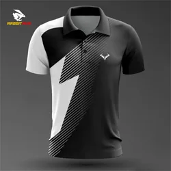 Men's Sports POLO Shirt Breathable Fast Drying Badminton Tennis Stand-up Collar Sports Short-sleeved Golf T-shirt For Men