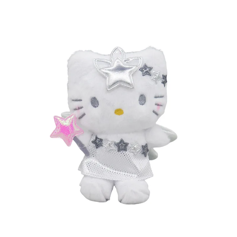 Sanrio Hallo Kitty Plüsch-schlüsselanhänger Cartoon Stern Fee Stick Plüsch Anhänger Stofftiere Tasche Dekoration Anime Peripherie Mädchen Geschenk