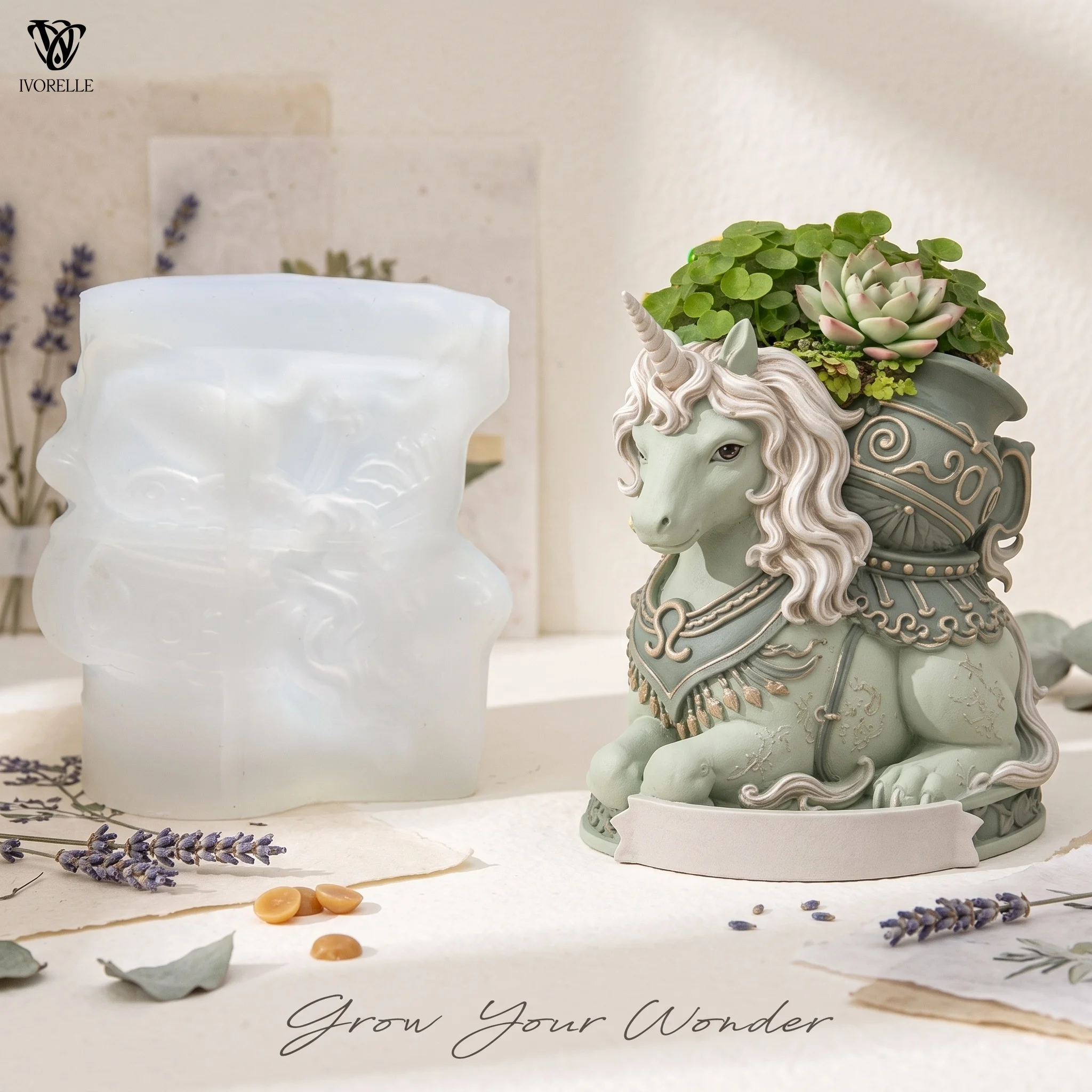 Idli Steamer Mold - IVORELLE Unicorn Jar Silicone Mold Starry