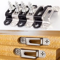 Invisible Cabinet Connectors Woodworking Metal Cupboard Hinges Assembly Furniture Connecting Bracket Recessed Screw Fastener