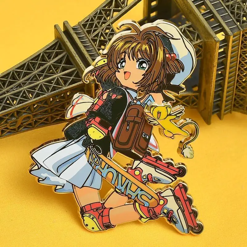 Kawaii Card Captor Sakura Brooch Cartoon Badge Pin Clothes Backpacks Accessories Toys Anime Peripheral Cosplay Decorate Gifts