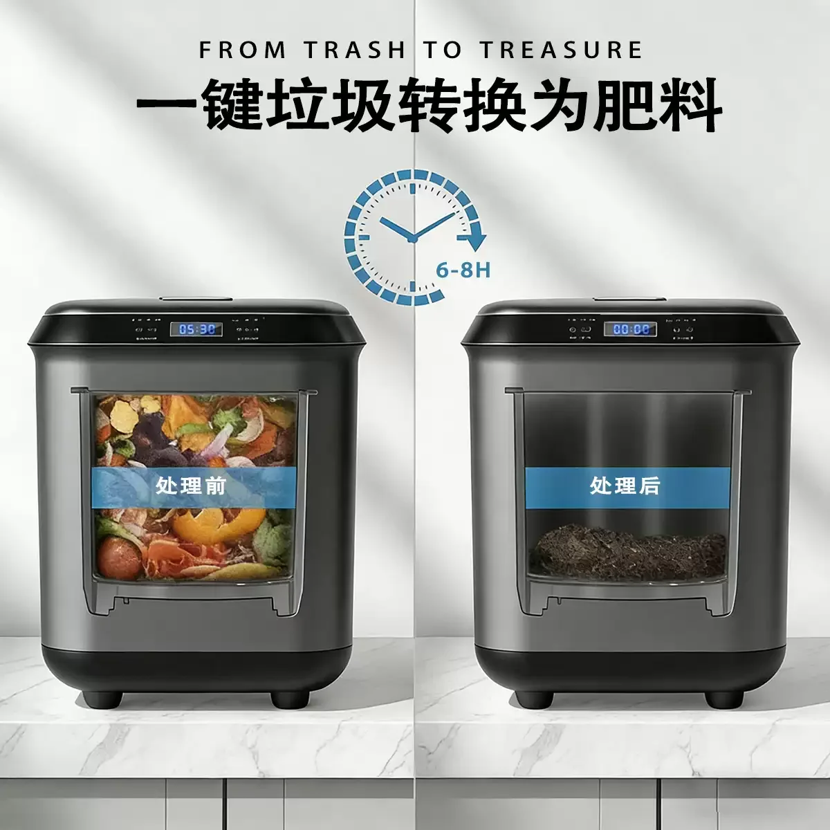 Electric Smart Kitchen Garbage Compost Fully Automatic Organic Garbage Recycling Kitchen Ingredients