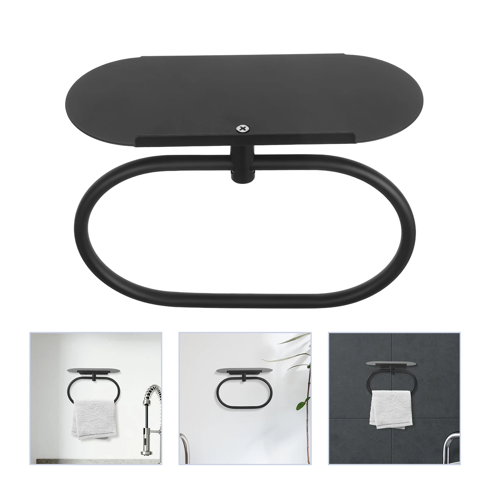 

Элегантные кольца для полотенец для ванной комнаты, прочные настенные аксессуары из нержавеющей стали, экономящие пространство, вешалка для полотенец для ванной комнаты, полки