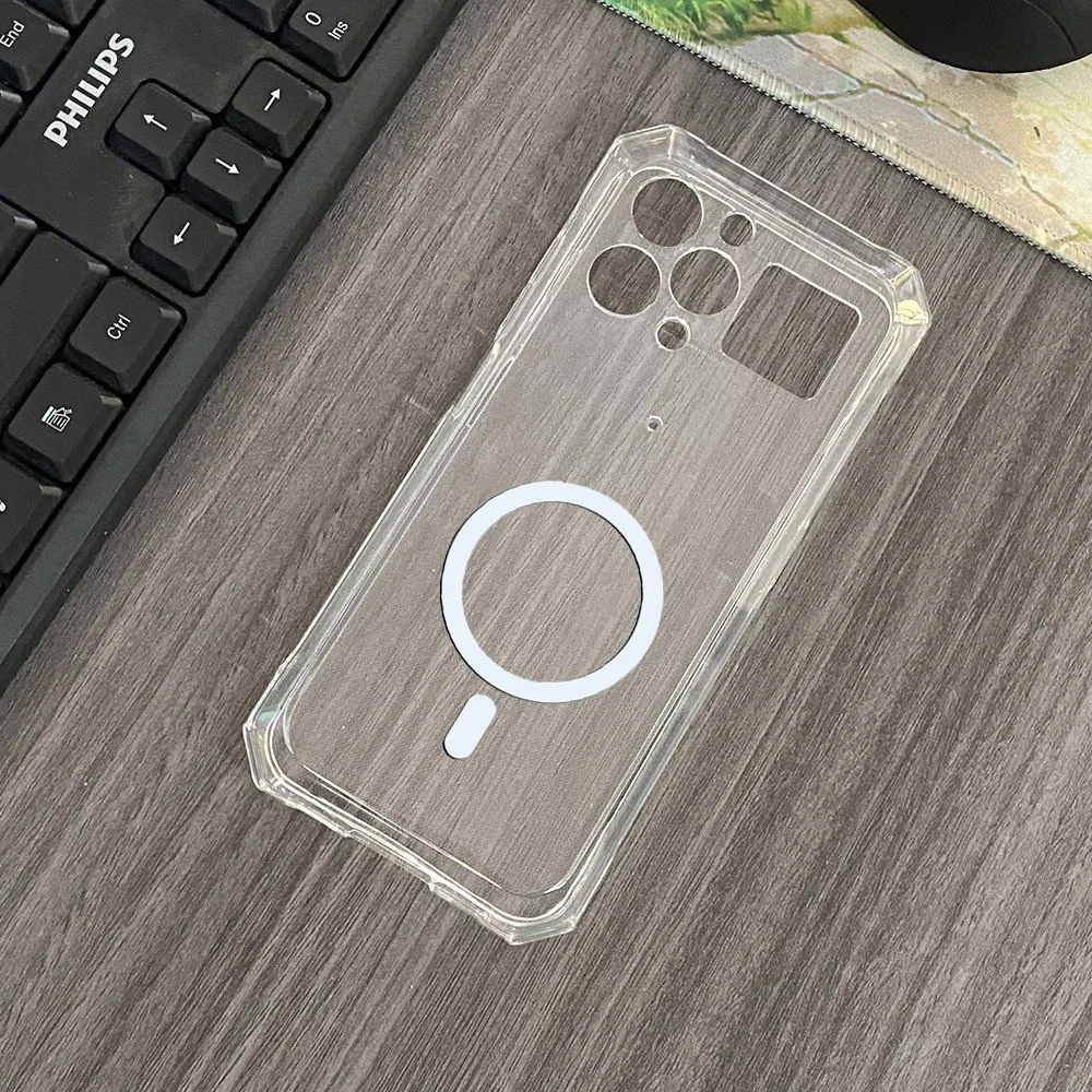 Case For Blackview BL8000 Casing Clear Case Phone Case Cover Support Magnetic Wireless Charger with Holder