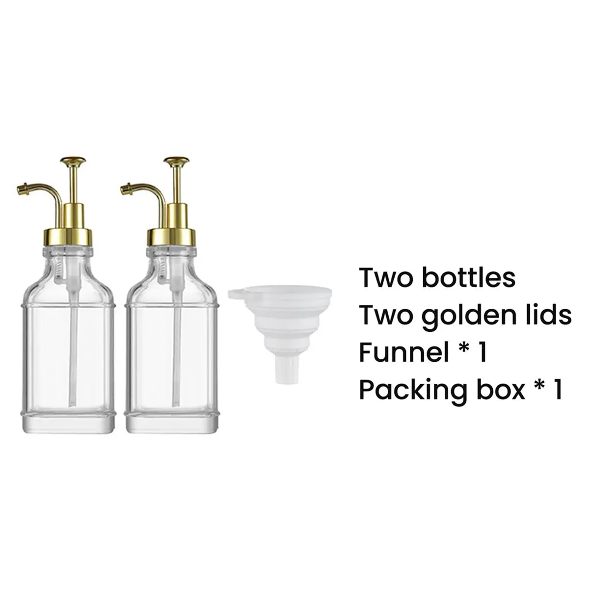 

Прозрачный стеклянный дозатор для жидкостей WSFS, 500 мл, контейнер для кофейного сиропа, бутылка с помпой, дозатор для мыла и для ванной комнаты, 2 шт., A