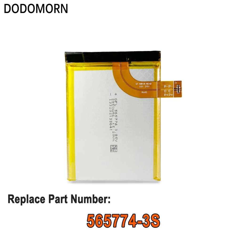 DODOMORN For GPD WIN 3 Win3 حاسوب محمول للألعاب جهاز كمبيوتر لوحي عالي الجودة بطارية 565774-3S 11.55 فولت 45.62Wh 3950mAh