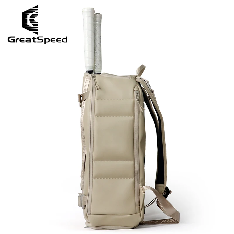 Adults GreatSpeed Portable Tennis Backpack Khaki 2024 Squash Padel Badminton Tennis Racquet Bag High Quality Tennis Shoulder Bag