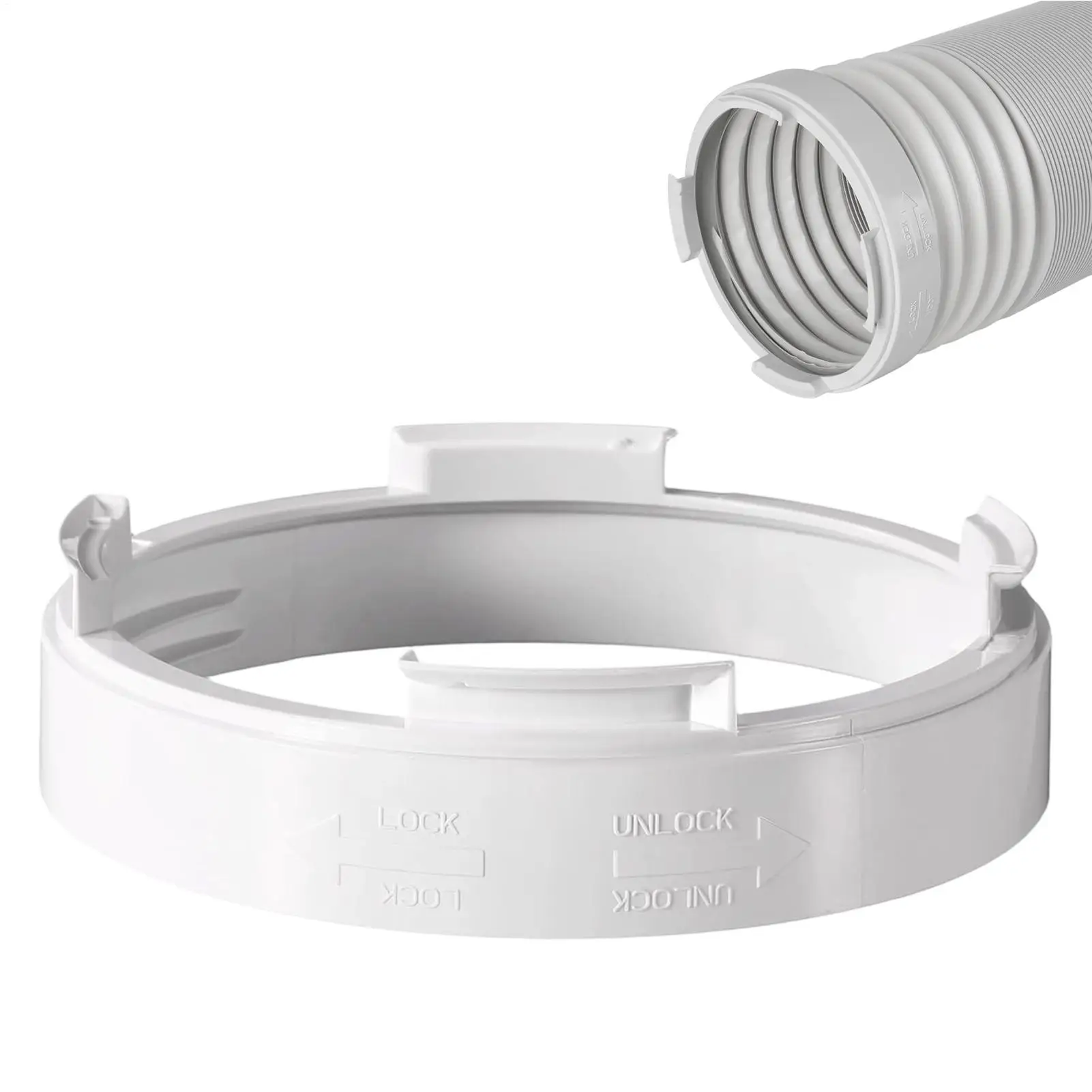 5.1/5.9 Inch Portable AC Round Exhaust Hose Coupler round Secure Fit Connector Portable AC Exhaust Hose Fitting Adapter