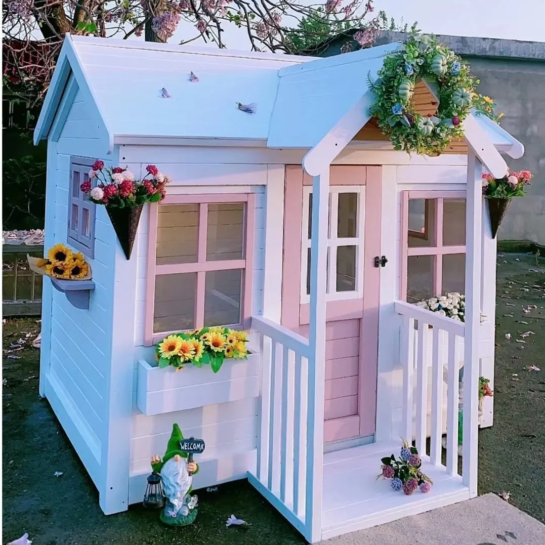 Customizable single-story outdoor preservative wood chalet assembly suitable for homestay park wood environmental protection