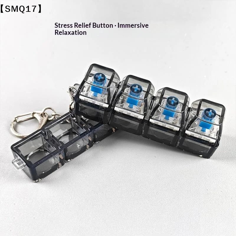 Decompression Button Tester Keychain Pendant Fingertip Press Decompression Toy【SMQ】
