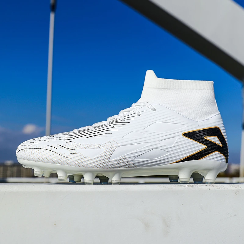 

Мужские футбольные бутсы, футбольные бутсы для унисекс-взрослых, обувь с высокими шипами для молодежи, тренировочный газон, уличные спортивные кроссовки для мальчиков