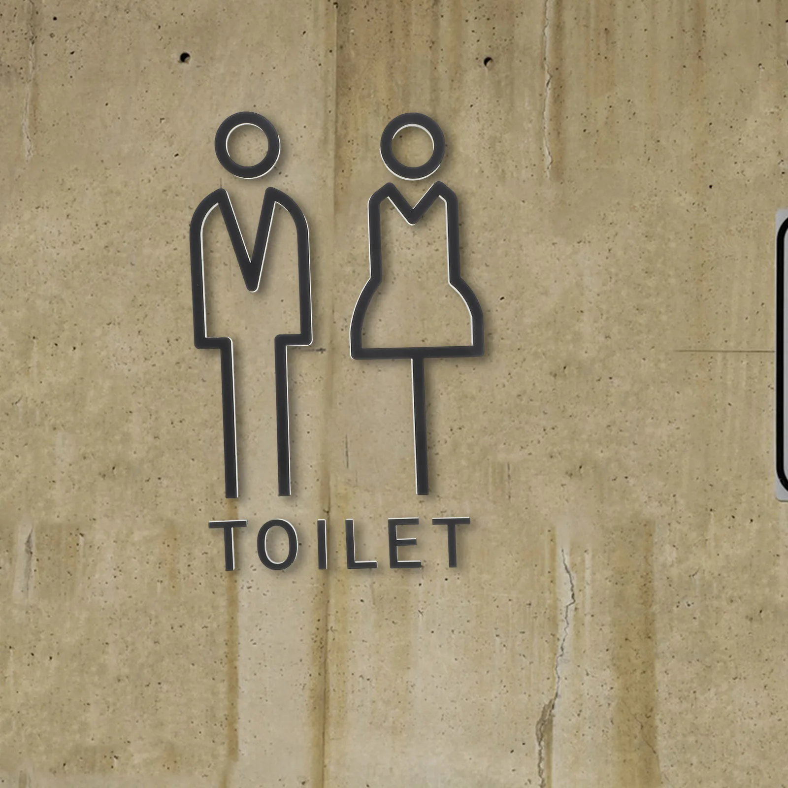 

Washroom Sign 11x18cm Bathroom Accessories Set Toilet Identification Plate Restroom Marker For Hotels Restaurants