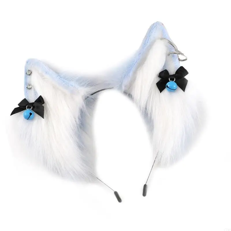 C71F Vintages النساء الإبداعية خوذة بسيطة مزاجه الشعر هوب الحلو عصائب لأزياء أنيمي والدعائم الحفلات #4