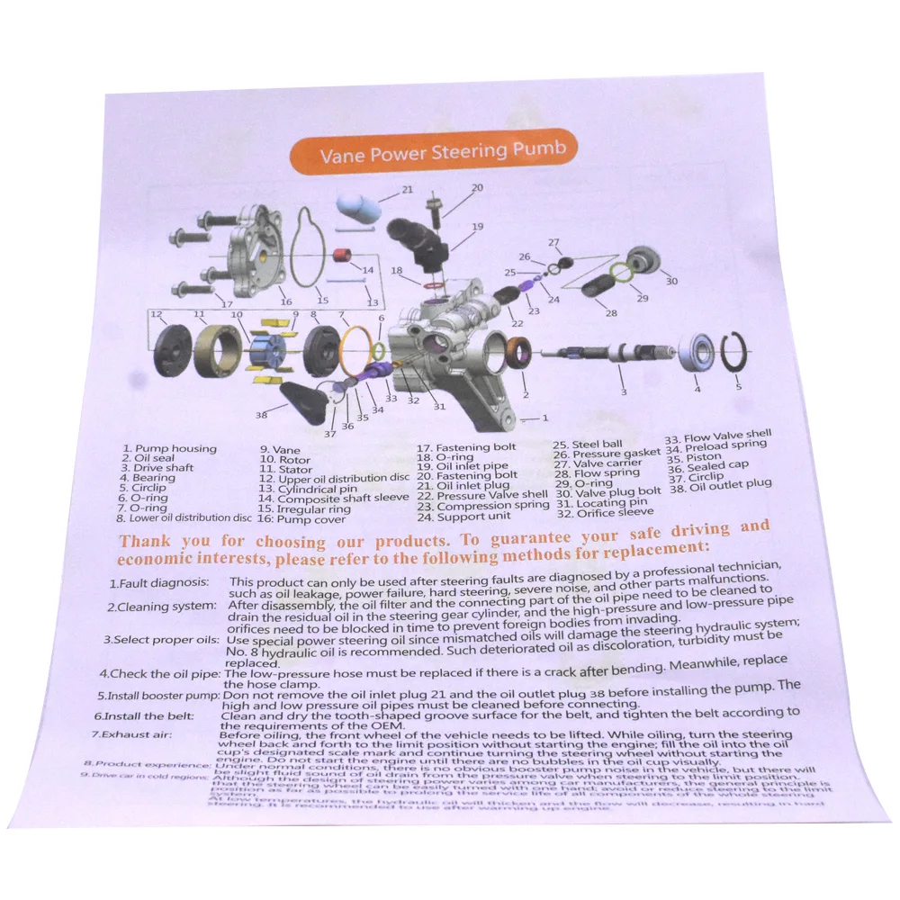 Pompe de direction assistée avec poulie pour Acura EL 	 1997-2000 Honda Civic 1996-2000 1,6L