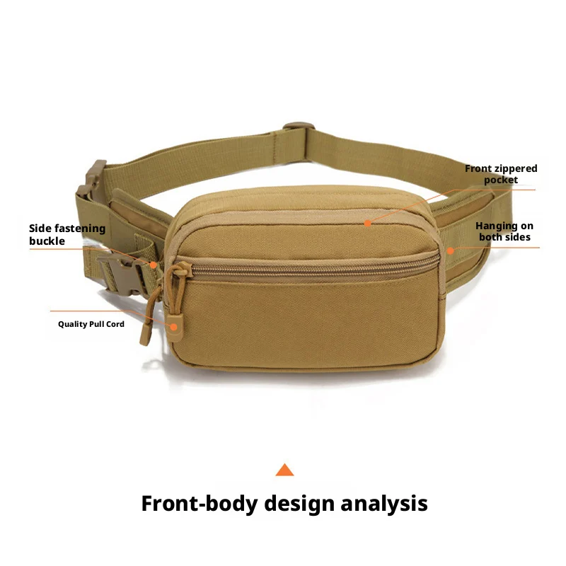Packs for Men Nylon Shoulder Hiking Tactical Multi-function Waist Pack Fanny Mobile Phone Bag Sports High-capacity Waist Bag