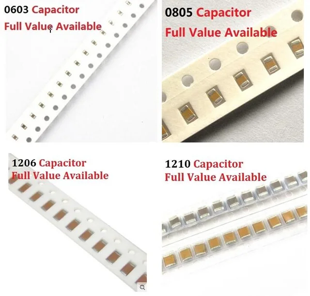 0603 0805 1206 1210 104 kondensator SMD 50V 22P 33P 47P 100P 220P 330P 470PF 1NF 2,2nf 4,7nf 10NF 100nf 0.1UF 1UF 470NF 10UF 22UF