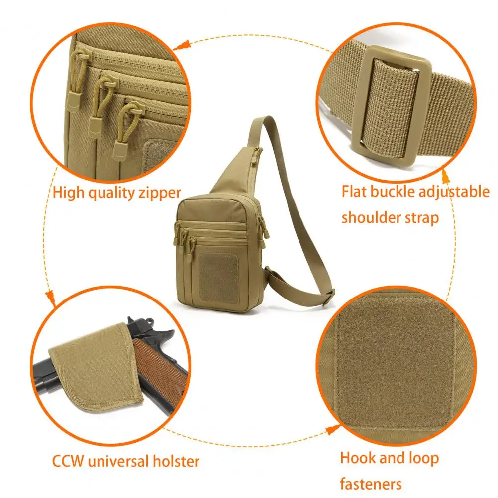 Crossbody Sling Backpack Concealed Carry Shoulder Bag Tacticals Chest Pack Waterproof Holster Storage Bag Outdoor Travel