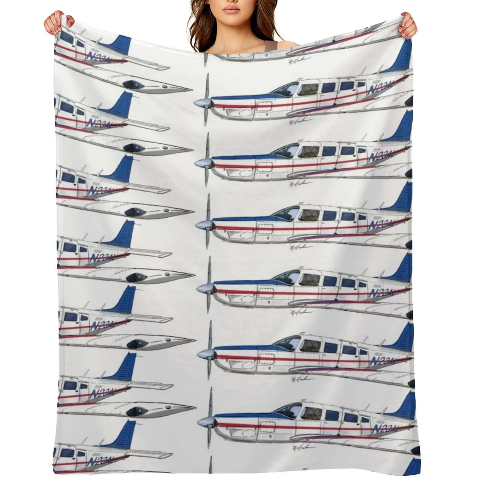 

Piper Saratoga N23AL Throw Blanket Blankets Sofas Of Decoration Nap Plaid Kid'S Blankets