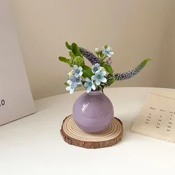 Vaso da fiori in ceramica Vasi idroponica nordica Arredamento creativo della stanza Mini vaso per bottiglie di piante da fiore Ornamento da tavolo Decorazione della casa