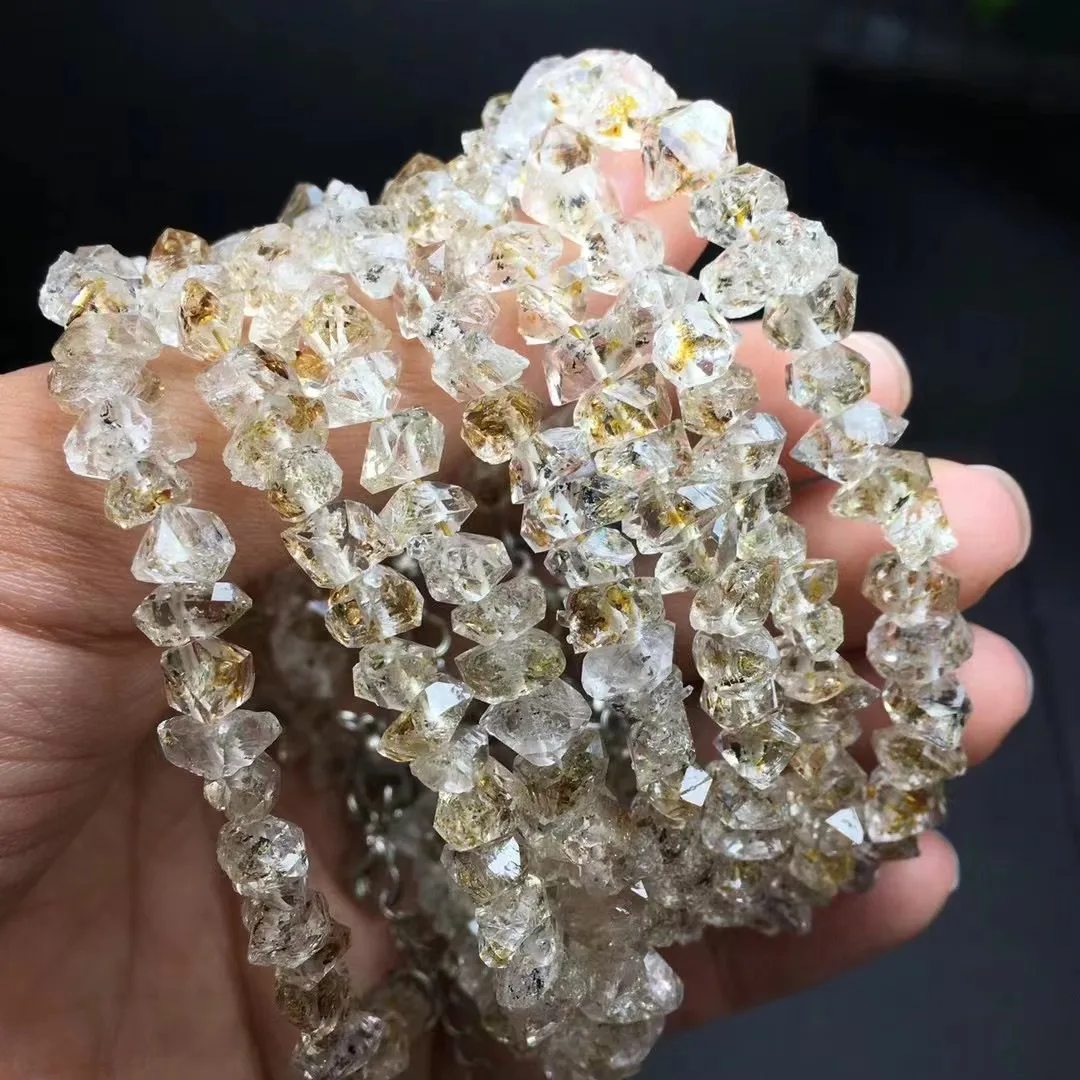 Unit One Bracelet Popular Sale Natural Oil Gall Herkimer Diamond Crystal Healing Bracelet