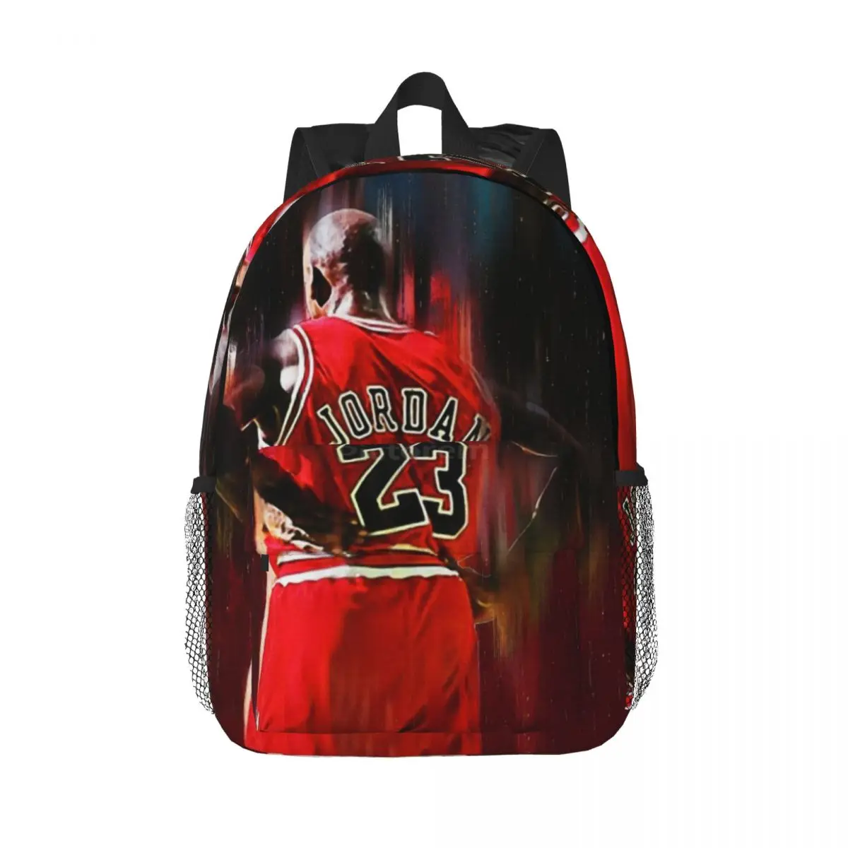 Michael-Jordan impresso leve Casual Schoolbag, adequado para a escola, ao ar livre, compras, escritório, 15 Polegada