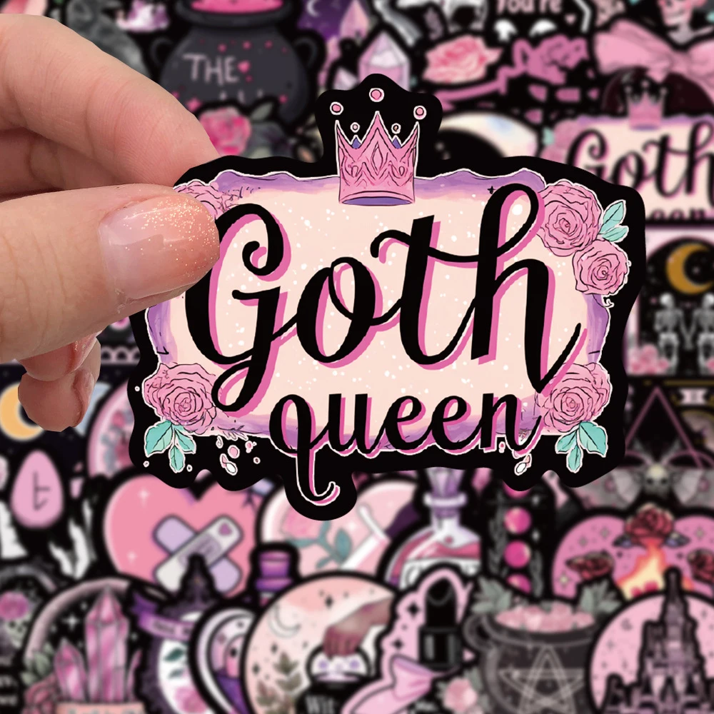 

10/30/50pcs Cool Gothic Magic Crystal Skull Stickers Dark Aesthetic Decals DIY Suitcase Scrapbook Phone Cartoon Graffiti Sticker