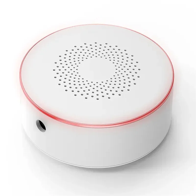 AB45 Tuya Smart Zigbee Сирена Беспроводная звуковая и видимая сигнализация 100 дБ с защитой от несанкционированного тока Питание переменного тока Регулировка громкости работы