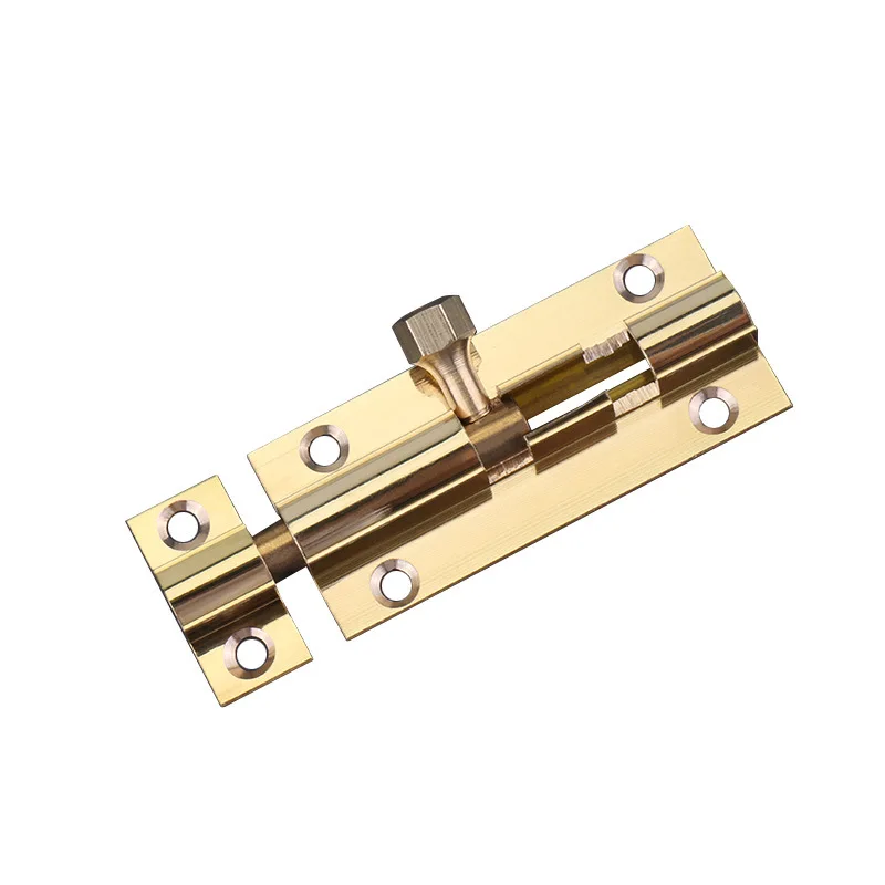 1 Pack Door Barrel Bolt Sliding Gate Latch Bolt Safety Copper Door Lock Copper Slide Lock for Door, 1.5/2/3/4 Inch