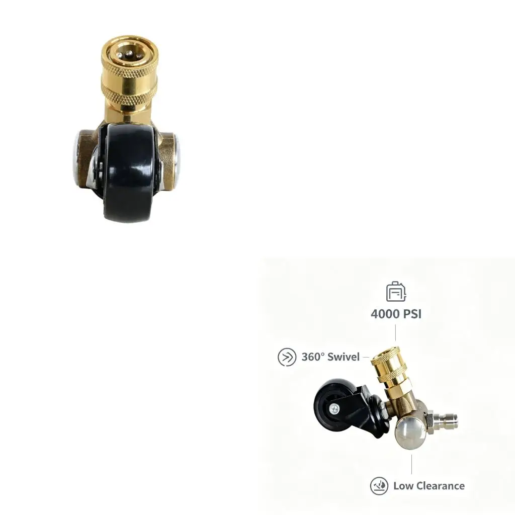 1/4'' Quick to Change Undercarriage Cleaner Wheel 4000PSI Attachment high quality