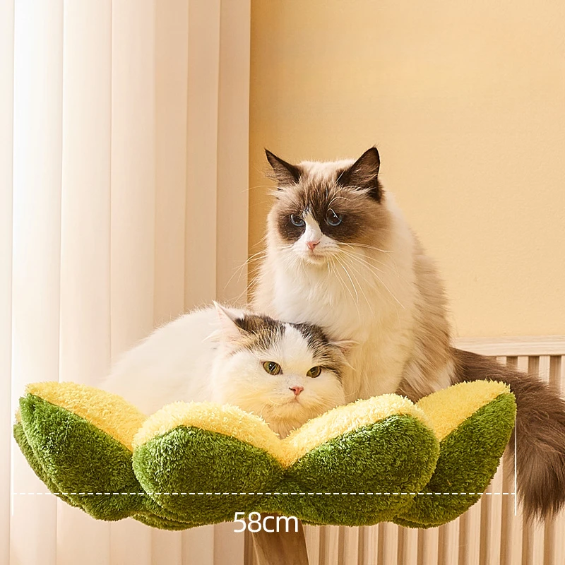 

Sunflower solid wood cat climbing frame cat nest tree integrated small apartment does not occupy a pastoral hut