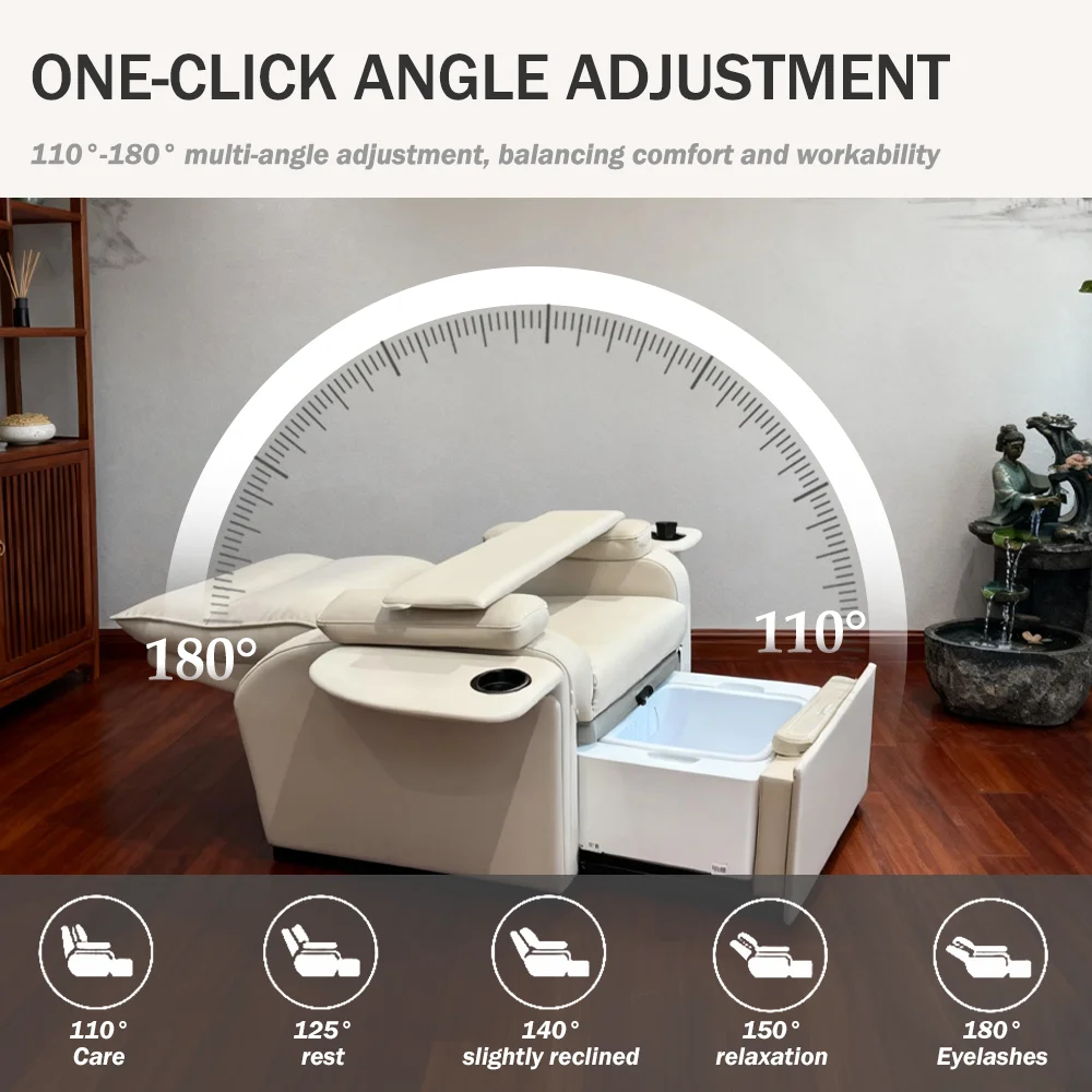 Luxury Electric Reclining Pedicure Foot Spa Chair No Plumbing Nail Salon Equipment image 6
