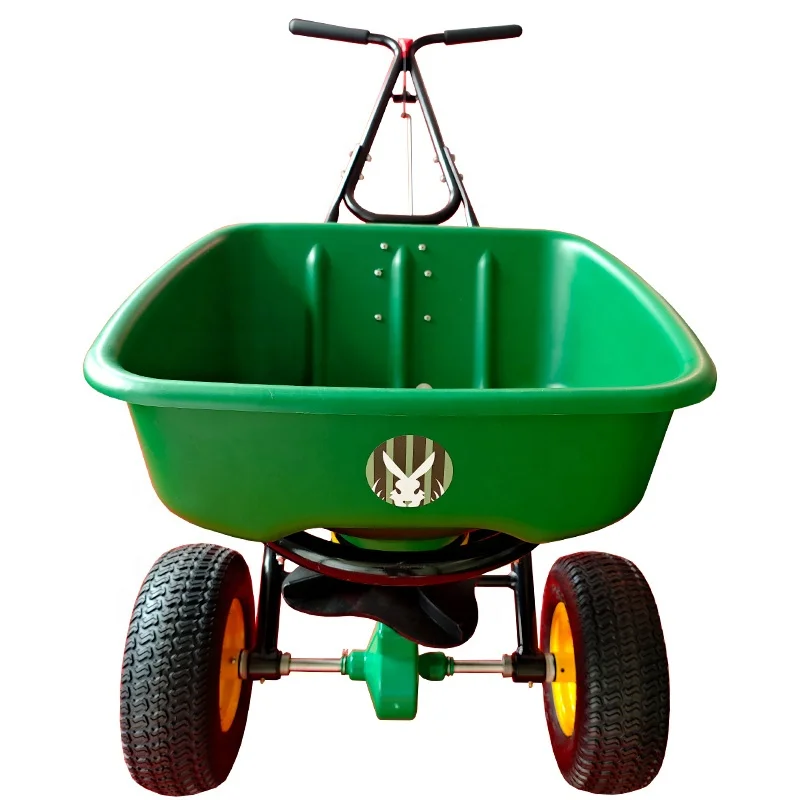 Commercial Walk Behind Seeder and Fertilizer Spreader for Turf Seeding and Garden Fertilizing Designed for High Efficiency