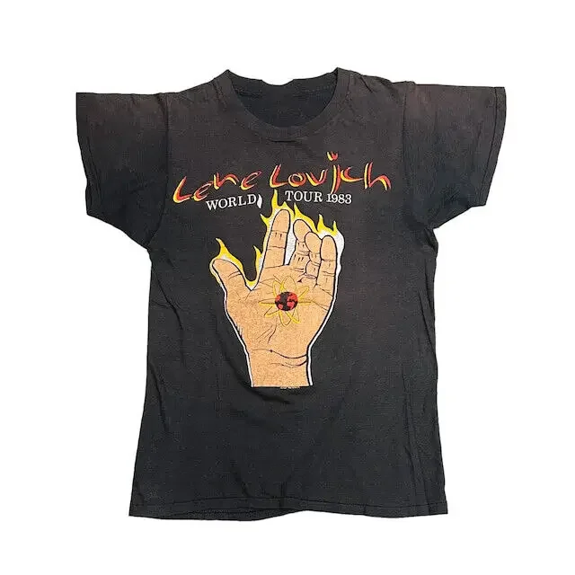 Lene Lovich 1983 World Tour T Shirt Cotton Black Men S to 5XL YA1261 long or short sleeves