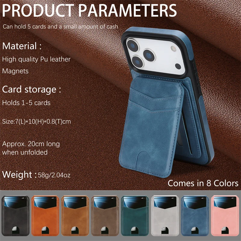

Phone Case For Apple iPhone17 Magnetic Wireless Charging 17Promax 17Pro Leather Flip Wallet Cover Protective Case