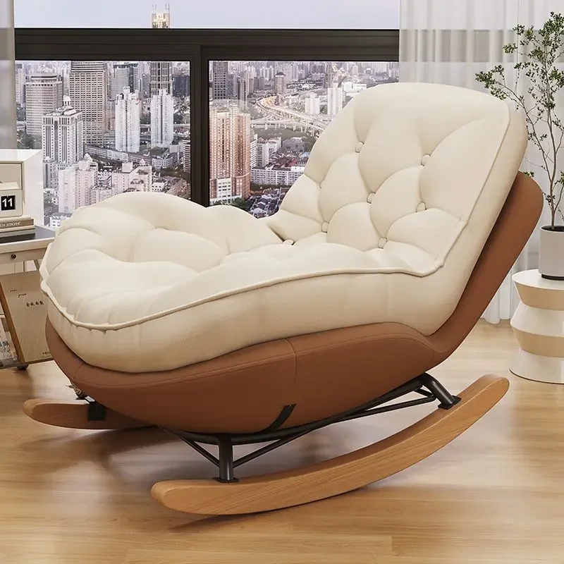 Rocking chair Goose living room light luxury lazy sofa single rocking chair recliner modern home balcony leisure chair