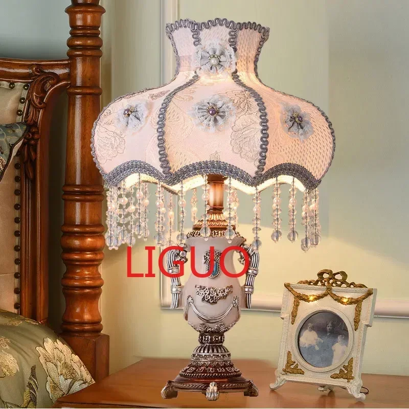 

European Desk Bedroom Bedside American Warm Romantic Home Creative Wedding Celebration Living Room Study Table Lamp