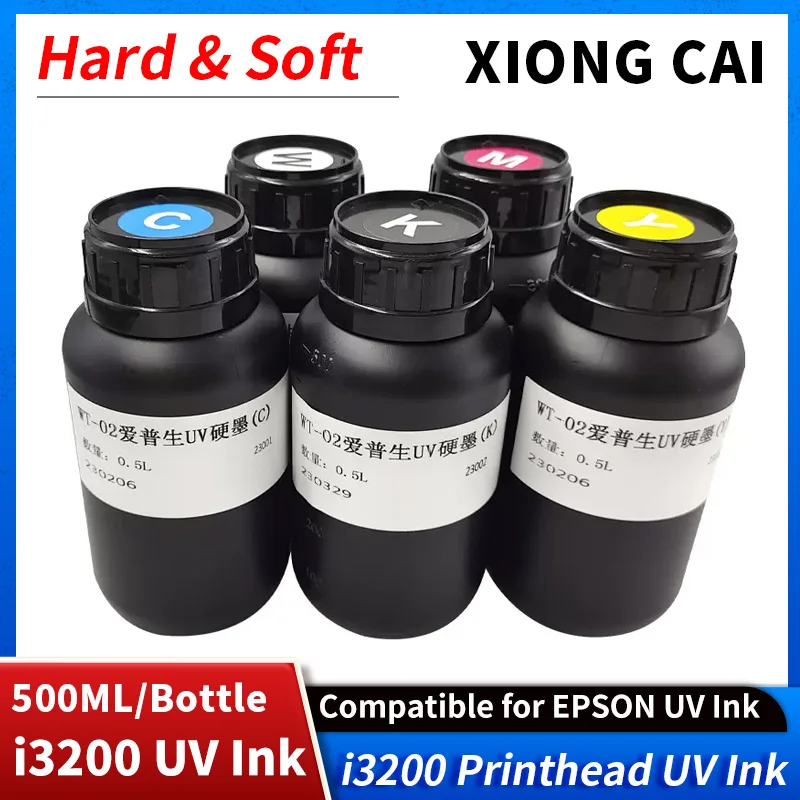 soft hard LED Curable UV Ink printhead five generation seven generation ten generation tx800 xp600 1390 3200 flatbed printer ink