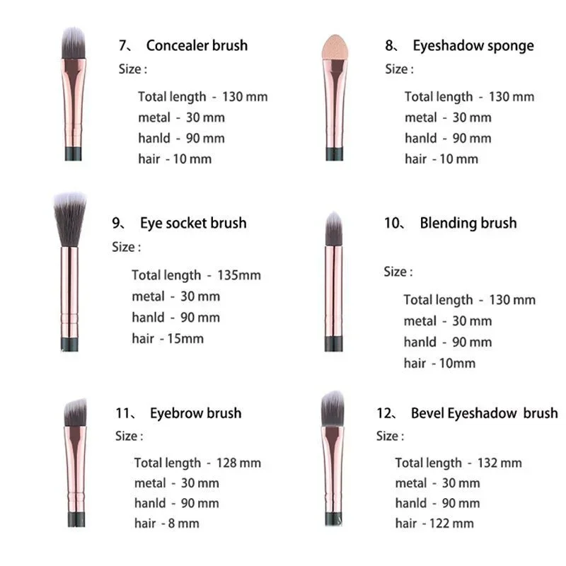 15PCS Makeup Brushes Set Premium Synthetic Fiber Blending Eye Shadow Foundation Blush for Women