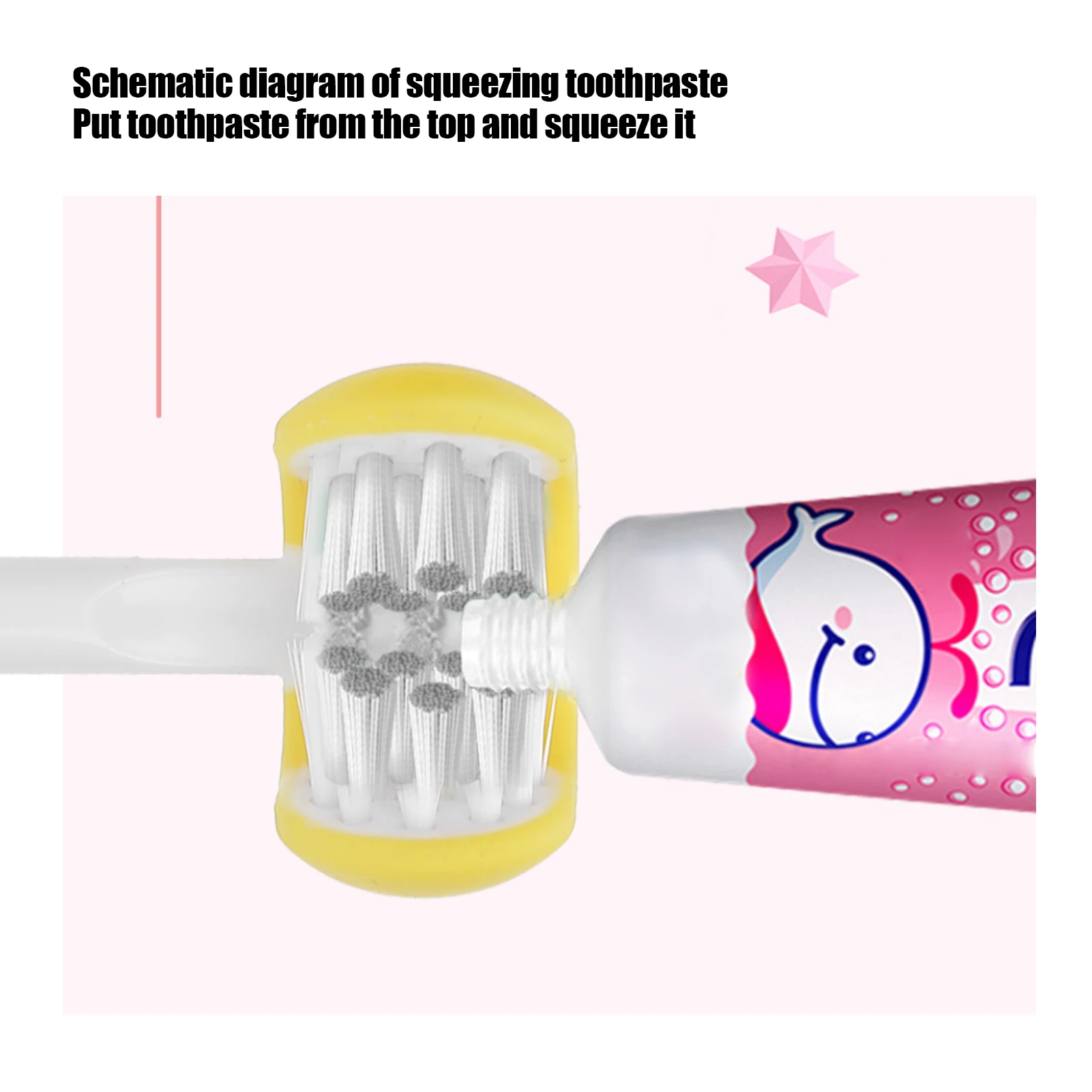 3 Sides Kid Electric Toothbrush 5 Gears Rechargeable IPX7 Proof Oral Care Tool 3 Sides Electric Toothbrush