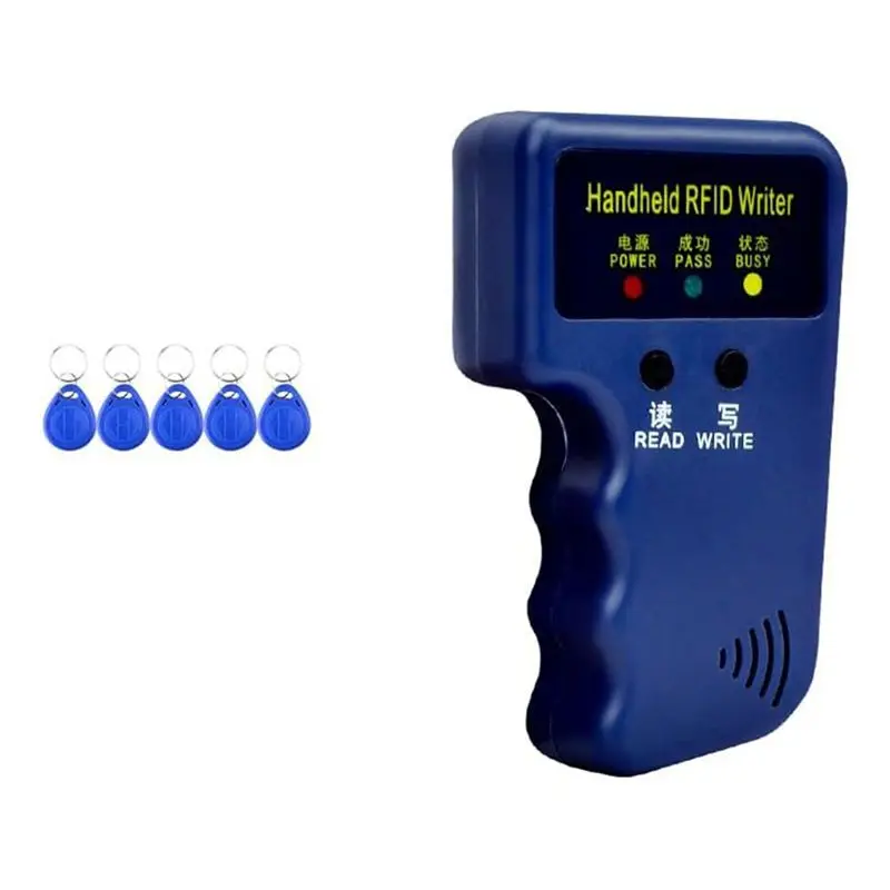 

B67C 125Khz Proximity ID Duplicator For HID, AWID, Paradoxcards/Keyfobs, Handheld RFID Writer, 5 Writable Key Fobs