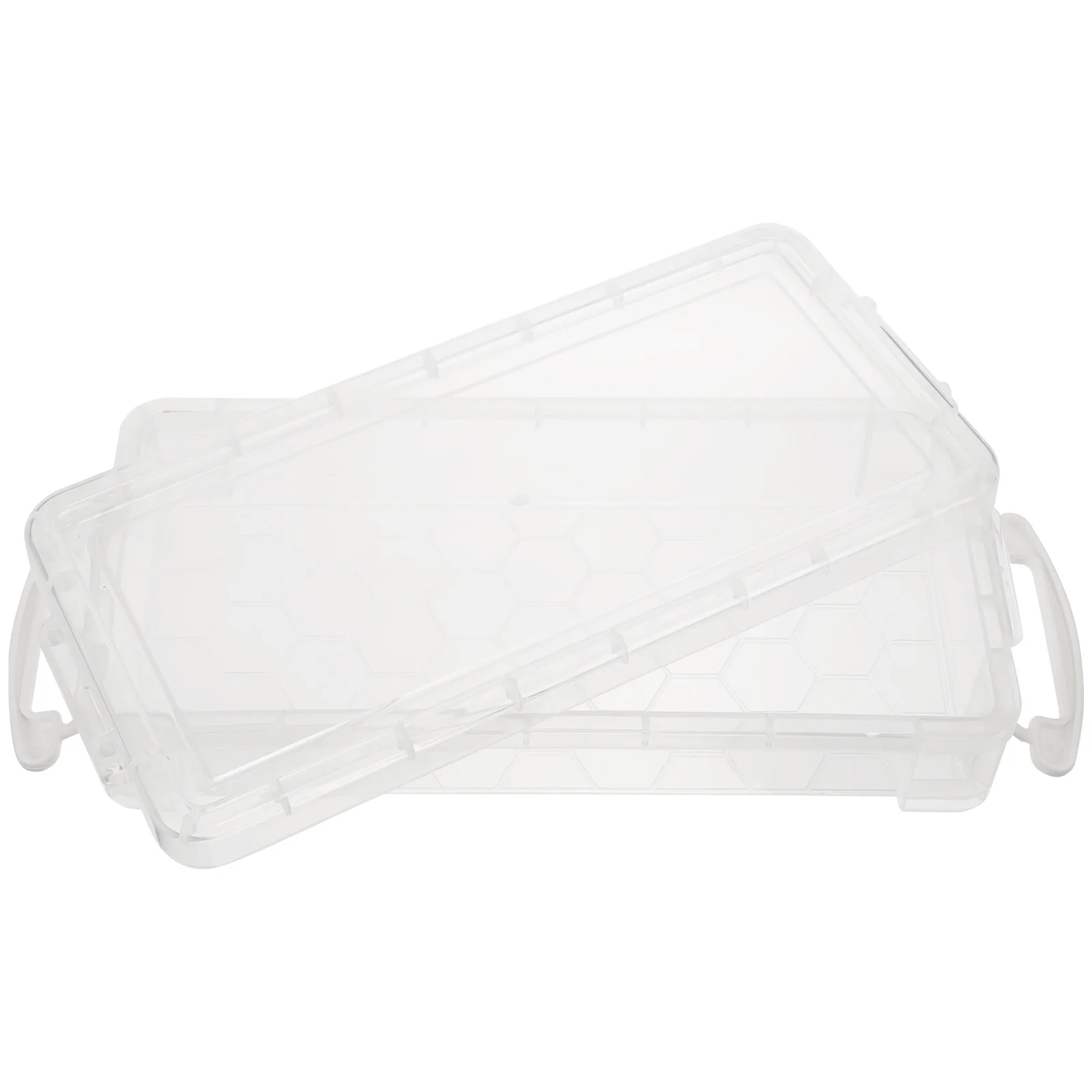 

Stationery Storage Box Plastic Pencil Box Transparent Large Capacity Pencil Organizer For Pens Crayons Markers Portable
