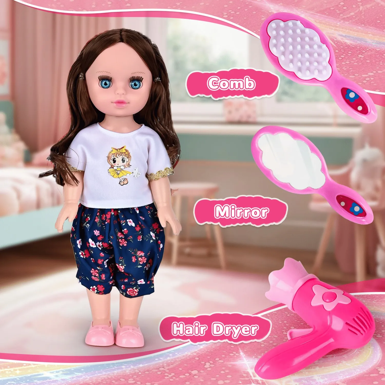 

13 Inch Mini Baby Doll | Soft Water Plastic with Clothes & Dresses | Birthday Party Gift for Kids 3-8+ Years