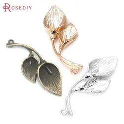 10PCS 33x14MM High Quality 18K Gold Color Brass Calla Charms Pendants Diy Jewelry Findings Earrings Accessories Wholesale