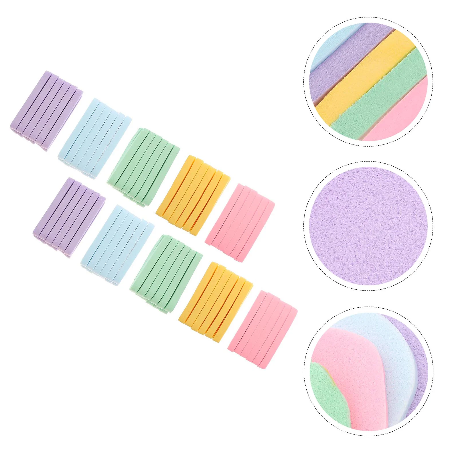 120 Pcs Face Wash Cleansing Sponge Makeup Tools Facial Cleaning Sponges 5000 Puffs Reusable Eye Remover Pad for Washing Powder