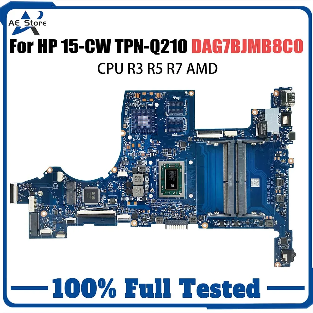 

Computer Motherboard For HP Pavillion 15-CW TPN-Q210 L22761-001 L22761-601 DAG7BJMB8C0 Laptop Mainboard CPU R3 R5 R7 2th 3th AMD